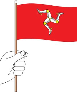 Isle of Man Hand Flag Handwaver