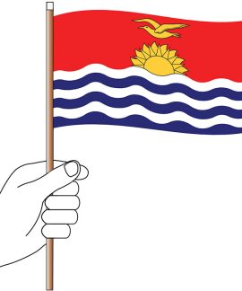 Kiribati Hand Flag Handwaver