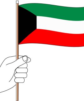 Kuwait Hand Flag Handwaver