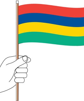 Mauritius Hand Flag Handwaver