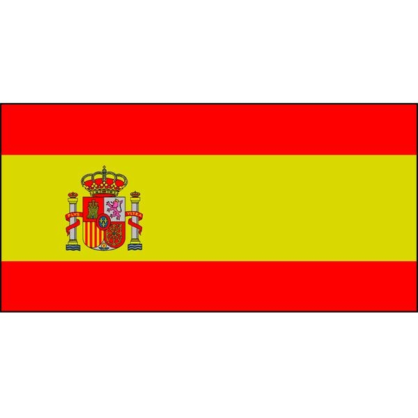 Spain with crest fully sewn flag