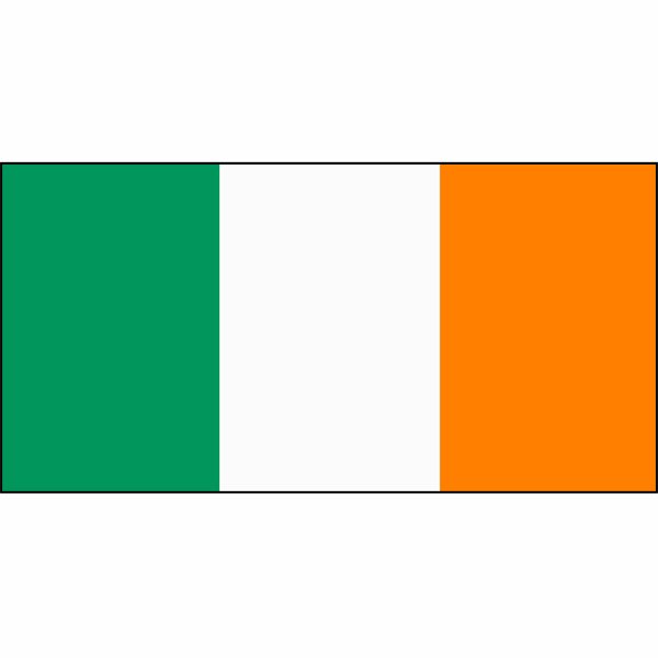 Flag of Ireland with green white orange stripes