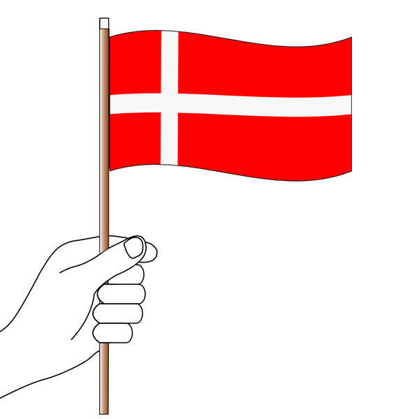 Denmark Handwaver Hand Flag