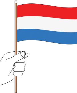 Luxembourgh Handwaver Flag 300mm x 150mm (Knitted)
