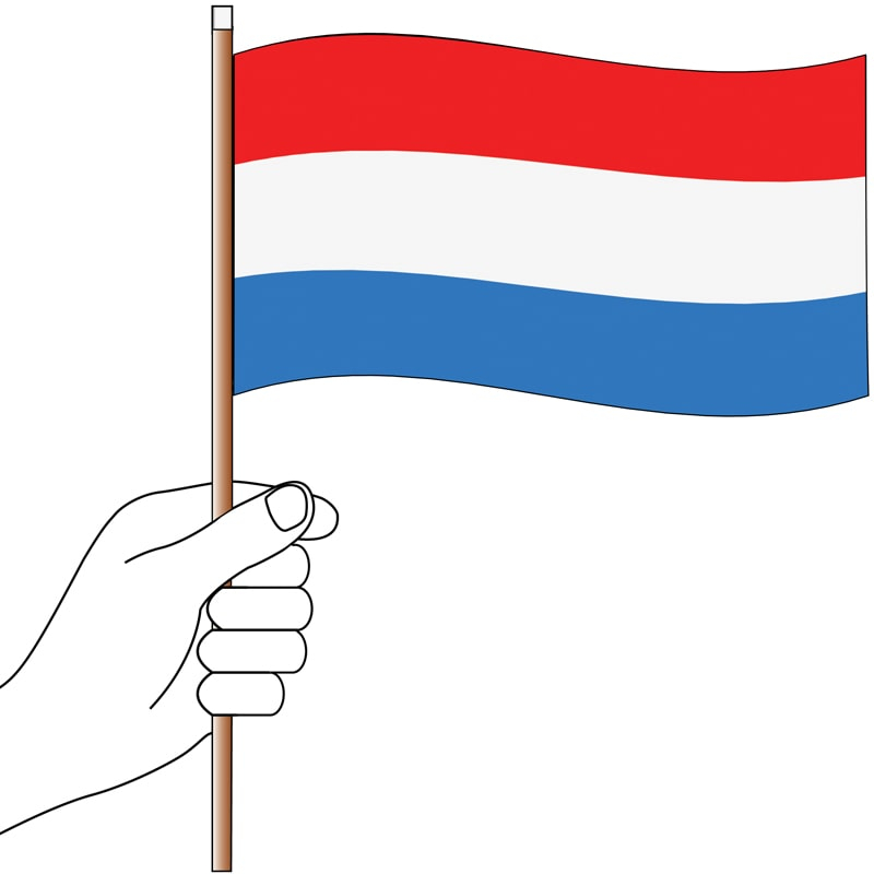 Luxembourgh Handwaver Flag 300mm x 150mm (Knitted)