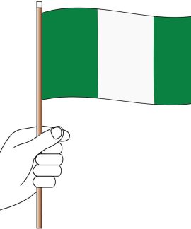 Nigeria Hand Flag Handwaver