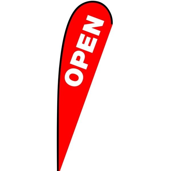Open Medium Teardrop Banner Flag