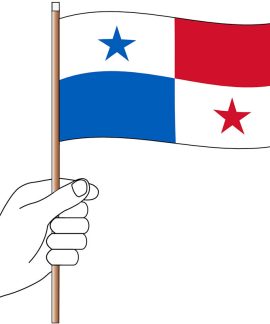 Panama Hand Flag Handwaver