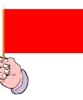Red Hand Flag Handwaver