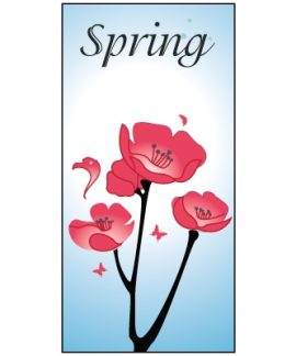 Spring Flag 3 Flowers  900mm x 1800mm (Knitted)