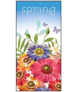 Spring Flag Flowers 900mm x 1800mm (Knitted)