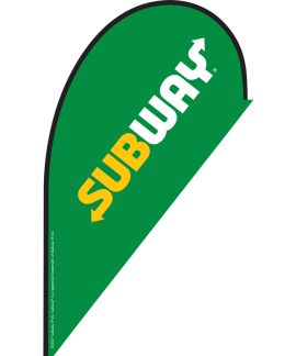 Subway Small Teardrop Flag green