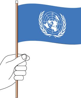 United Nations Hand Flag Handwaver