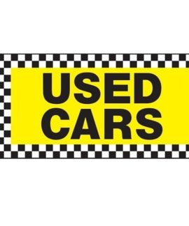 Used Cars Chequered Border Flag