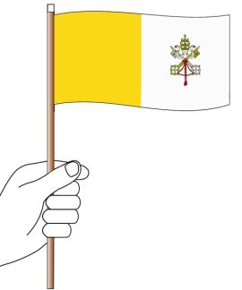 Vatican Paper hand flag Handwaver