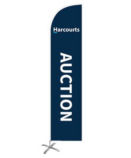 Harcourts Blue Auction Medium Feather Flag Kit