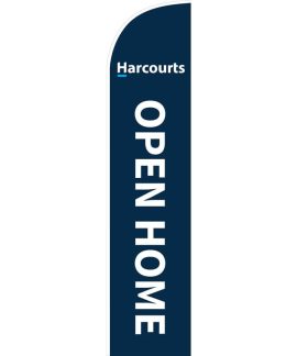 Harcourts Blue Open Home Medium Feather Flag