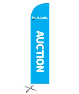 Harcourts Cyan Auction Medium Feather Flag Kit