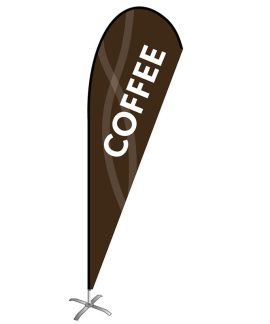 Coffee Medium Brown Teardrop Flag Kit