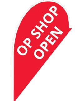 Op Shop Small Teardrop Flag