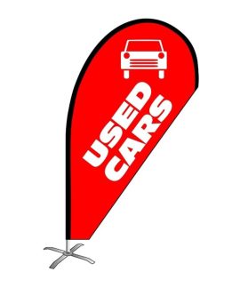 Used Cars Red Small Teardrop Flag Kit