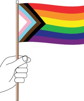 Progress Pride Flag Handwaver