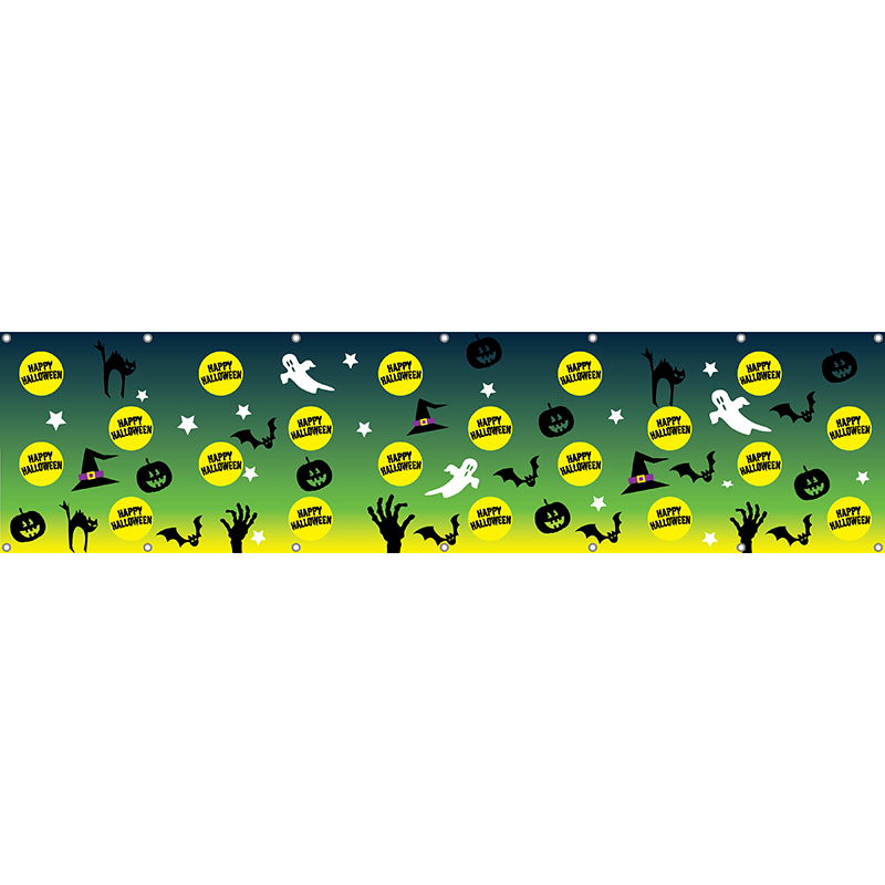 Halloween Fence Mesh Ghosts Artwork