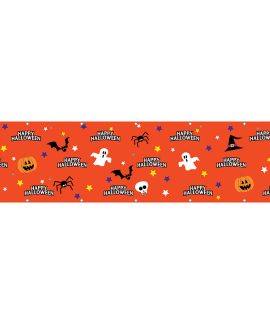 Halloween Fence Mesh Orange Artwork