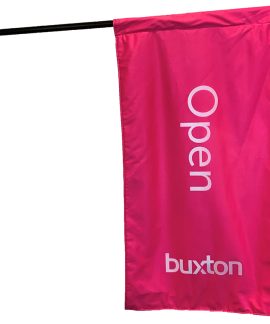 Buxton Pink Open Signboard Flag