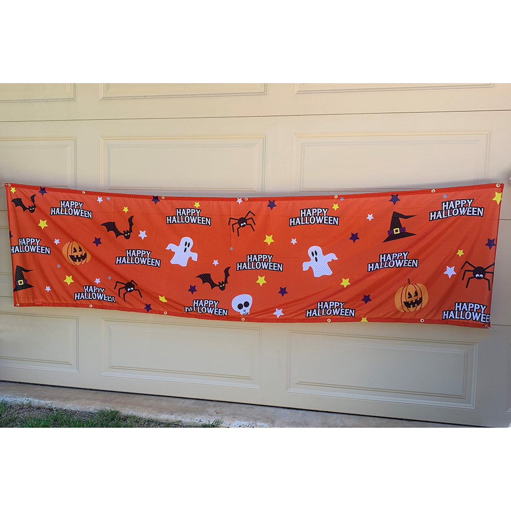 Happy Halloween Orange Fence Mesh 3000 x 750mm