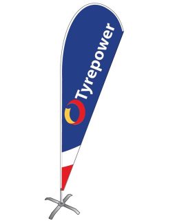 Tyrepower medium teardrop flag