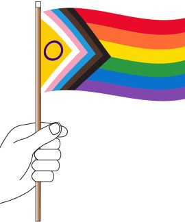 Intersex Inclusive Progress Pride Flag Handwaver Paper