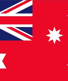 Australian red ensign flag with Union Jack and stars