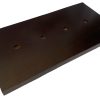 Dark wooden board with four circular holes
